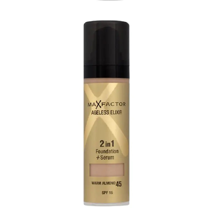 Max Factor Ageless Elixir Miracle Foundation 45 Warm Almond - Livre e Solta Fashion