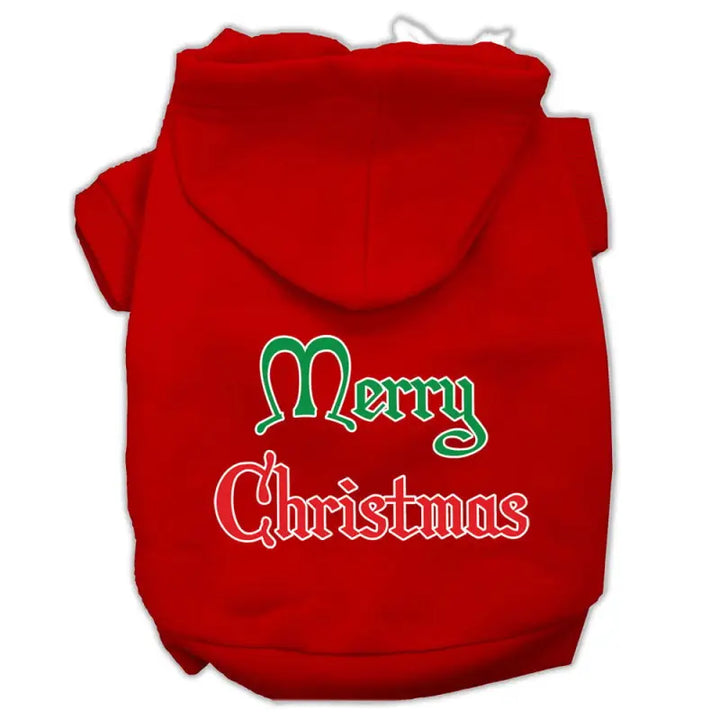 Merry Christmas Screen Print Pet Hoodies - Livre e Solta Fashion