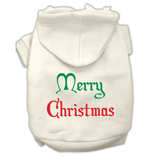 Merry Christmas Screen Print Pet Hoodies - Livre e Solta Fashion