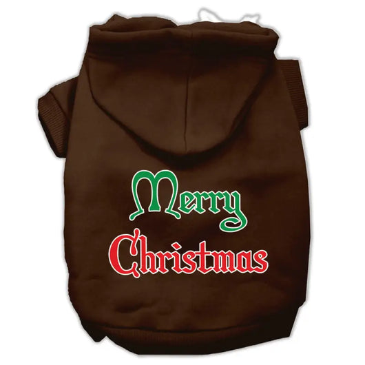 Merry Christmas Screen Print Pet Hoodies - Livre e Solta Fashion