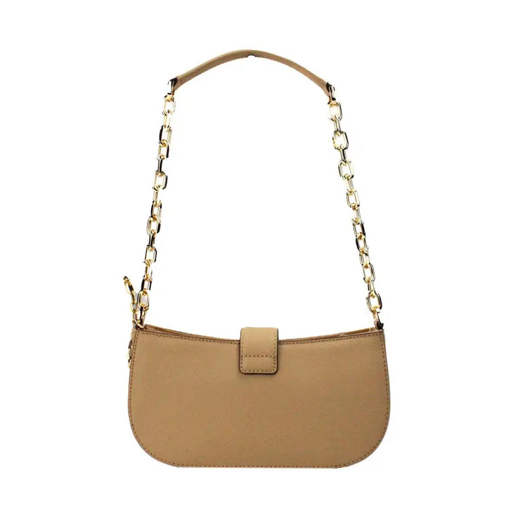 Michael Kors Carmen Small Camel Haircalf Pouchette Shoulder Crossbody Purse - Livre e Solta Fashion