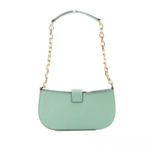 Michael Kors Carmen Small Sea Green Leather Pouchette Shoulder Crossbody Purse - Livre e Solta Fashion