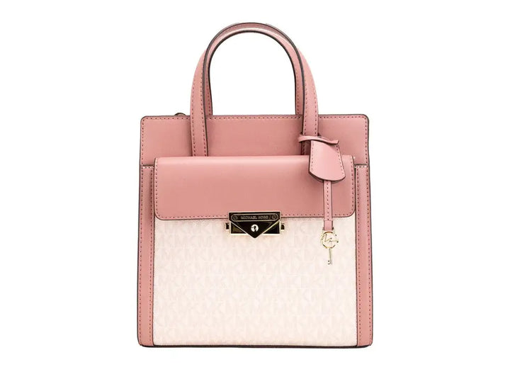 Michael Kors Cece Small Pink PVC North South Flap Tote Crossbody Bag Purse - Livre e Solta Fashion