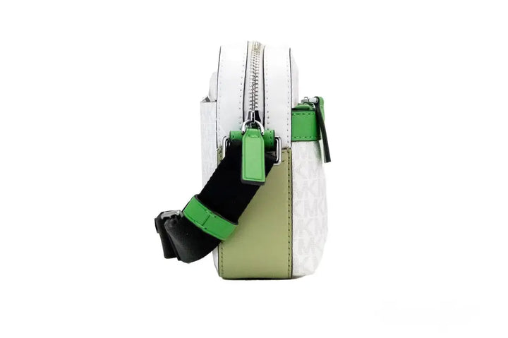 Michael Kors Cooper Small Bright White Palm Signature PVC Utility Crossbody Bag - Livre e Solta Fashion