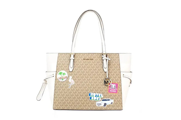 Michael Kors Gilly Large Travel Miami Print Signature PVC Tote Handbag Purse - Livre e Solta Fashion