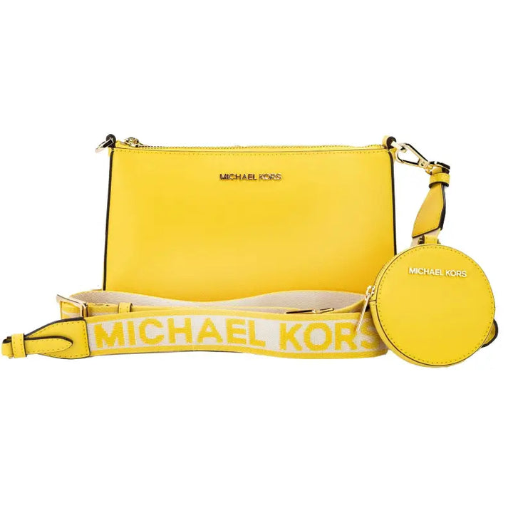 Michael Kors Jet Set Daffodil Vegan Crossbody Tech Attachment Bag Purse - Livre e Solta Fashion