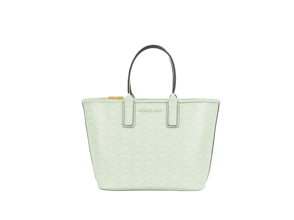 Michael Kors Michael Kors Jodie Small Jacquard Logo Recycled Polyester Tote Handbag Atom Green - Livre e Solta Fashion