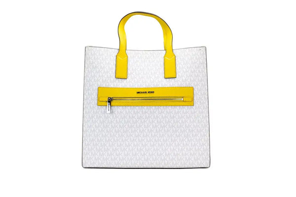 Michael Kors Kenly Large Signature Citrus PVC North South Tote Computer Handbag - Livre e Solta Fashion