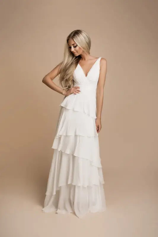 NALA DRESS WHITE 76016-2 - Livre e Solta Fashion