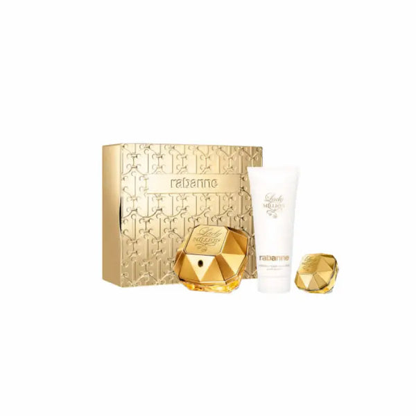 Paco Rabanne Lady Million Eau De Perfume Spray 80ml Set 3 Pieces - Livre e Solta Fashion