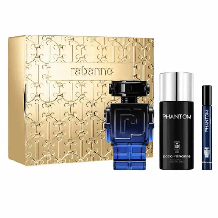 Paco Rabanne Phantom Intense Eau De Perfume Spray 100ml Set 3 Pieces - Livre e Solta Fashion