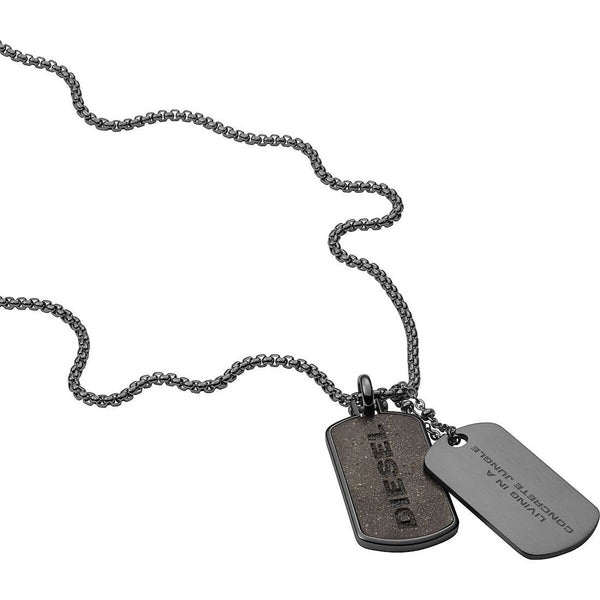 Men's Necklace Diesel DOUBLE DOGTAGS