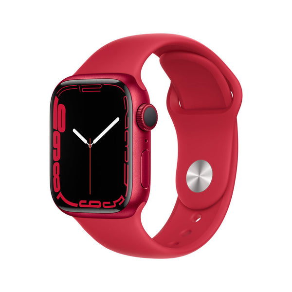 Smartwatch Apple Watch Series 7 GPS + Cellular 41mm Alumínio Vermelho com Bracelete Desportiva Vermelha