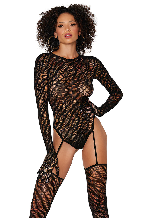 Bodystocking DR0420 black Size: One-Size