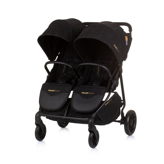 Top Stars Foldable Buggy for 2 Kids Obsidian