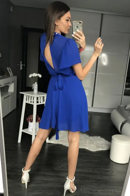 PINK BOOM  DRESS COBALT 44014-1 - Livre e Solta Fashion