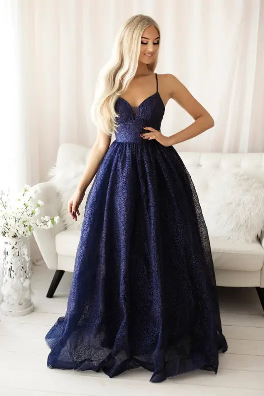 SENAT QUEEN  DRESS NAVY BLUE 68003-3 - Livre e Solta Fashion