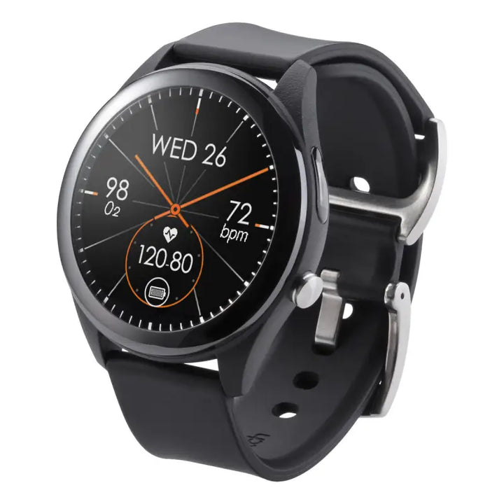 Sleek and stylish Asus VivoWatch SP smartwatch with a 1.34-inch display, modern black design, and health monitoring features.