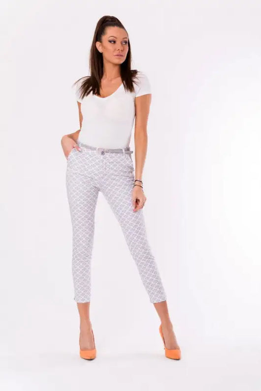 TROUSERS+BELT -GREY 48012-1 - Livre e Solta Fashion