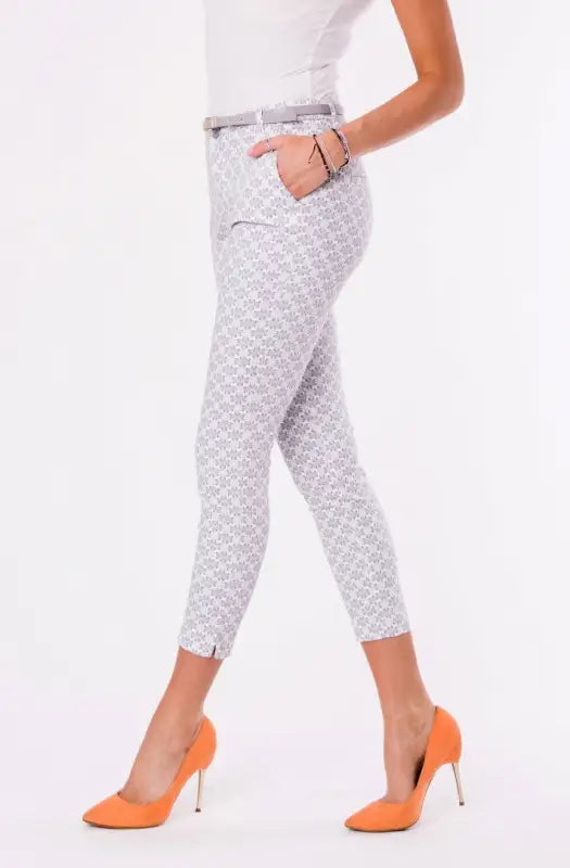 TROUSERS+BELT -GREY 48012-1 - Livre e Solta Fashion