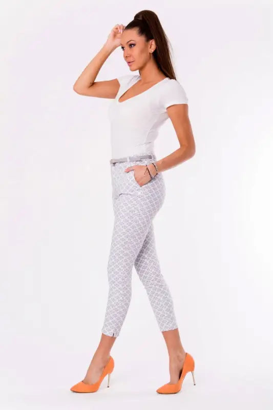 TROUSERS+BELT -GREY 48012-1 - Livre e Solta Fashion