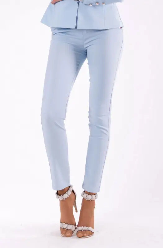 TROUSERS+BELT -LIGHT BLUE 46008-1 - Livre e Solta Fashion