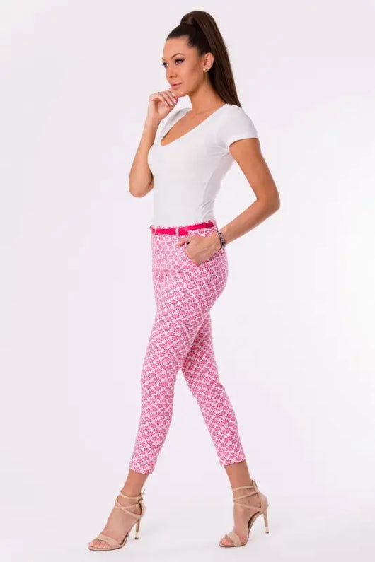 TROUSERS+BELT -RED 48012-2 - Livre e Solta Fashion