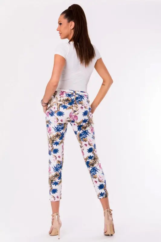 TROUSERS+BELT -WHITE 48011-2 - Livre e Solta Fashion