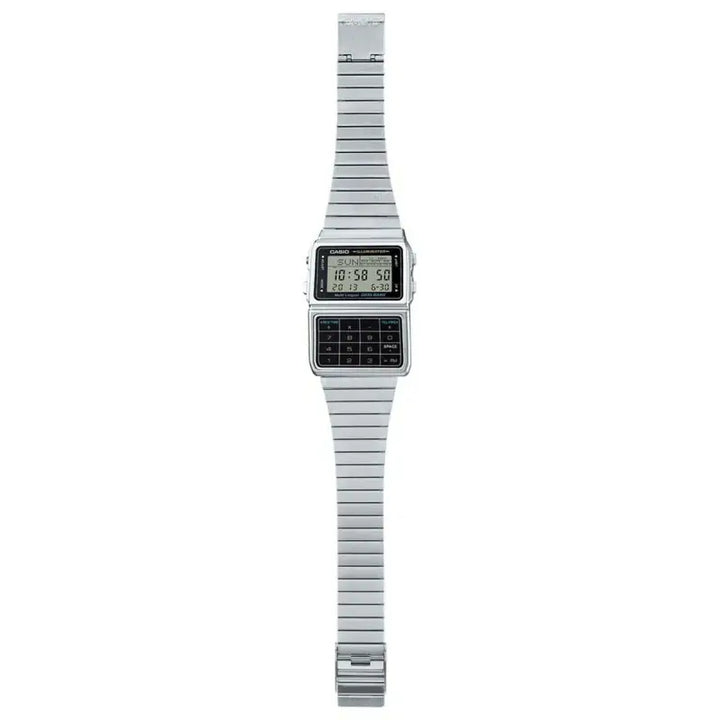 Unisex Casio DATABANK CALCULATOR STEEL Watch - Sleek Matt Grey Case