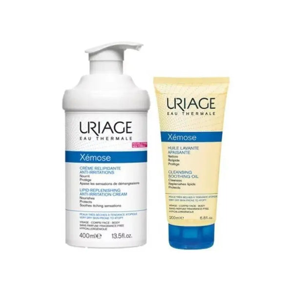 Uriage Xémose Lipo Replenishing Anti Irritation Cream 500ml Set 2 Pieces - Livre e Solta Fashion