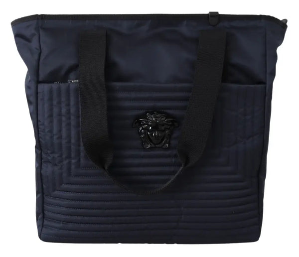 Versace Blue Nylon Tote Bag - Livre e Solta Fashion