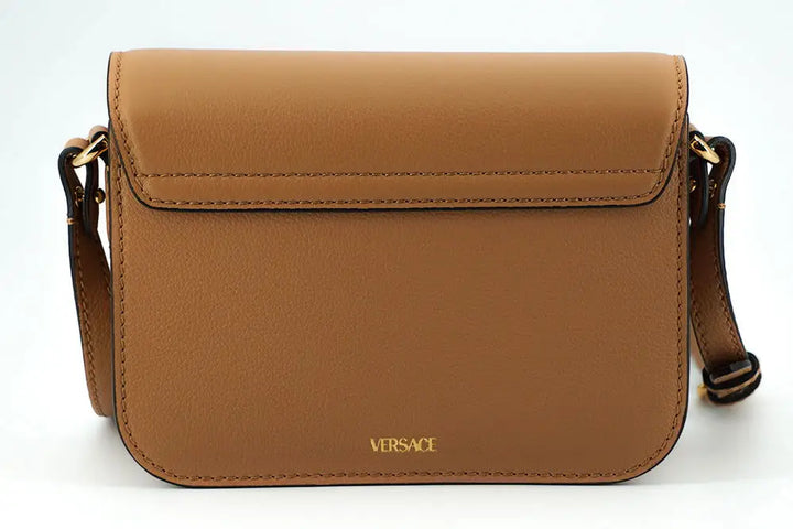 Versace Brown Calf Leather Shoulder Bag - Livre e Solta Fashion