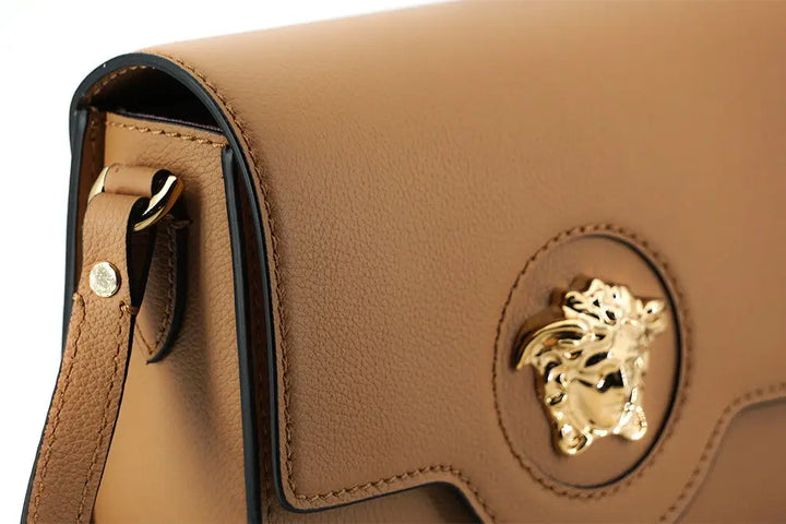 Versace Brown Calf Leather Shoulder Bag - Livre e Solta Fashion