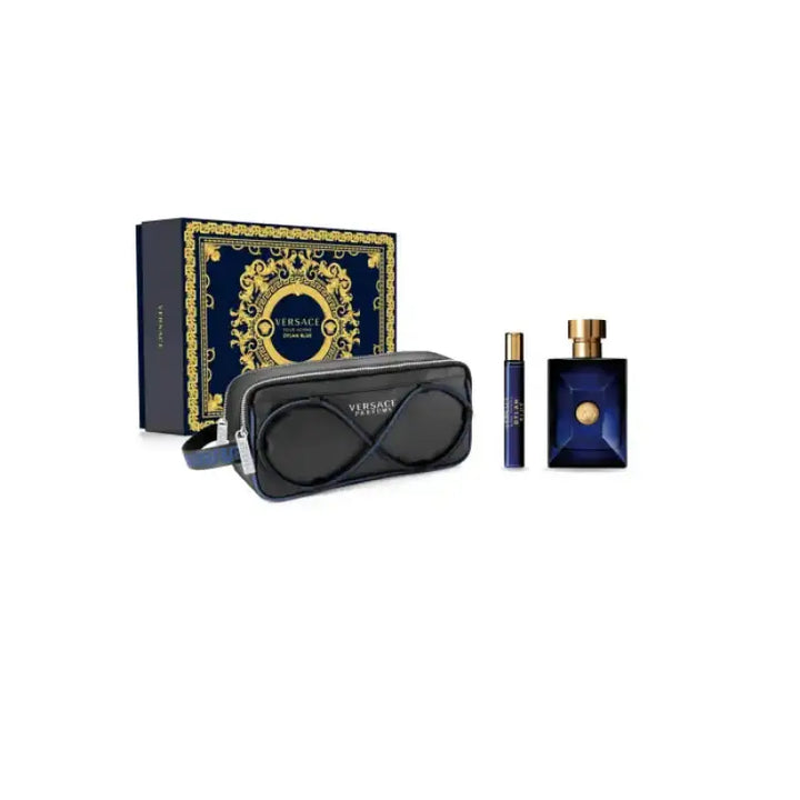 Versace Dylan Blue Eau De Toilette Spray 100ml Set 3 Pieces - Livre e Solta Fashion