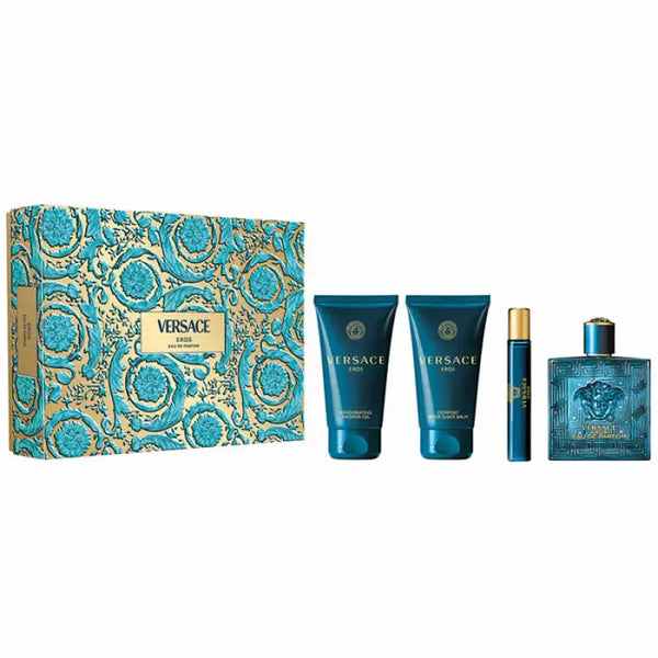 Versace Eros Eau De Perfume Spray 100ml Set 4 Pieces - Livre e Solta Fashion