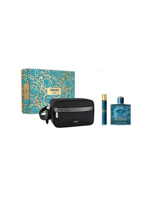 Versace Eros Eau De Toilette Spray 100ml Christmas Set 3 Pieces - Livre e Solta Fashion