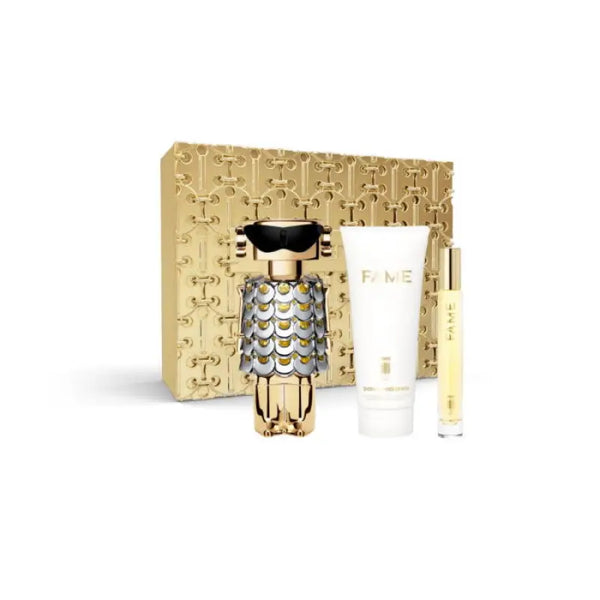 Paco Rabanne Fame Eau De Perfume Spray 80ml Set 3 Pieces Christmas 2023 - Livre e Solta Fashion