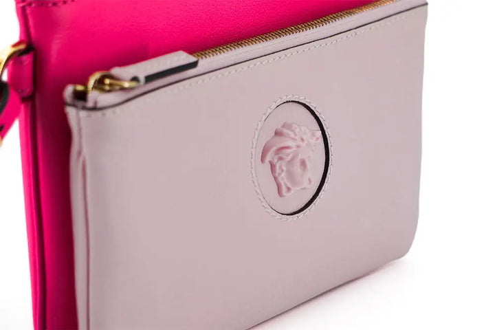 Versace Pink Calf Leather Pouch Bag - Livre e Solta Fashion