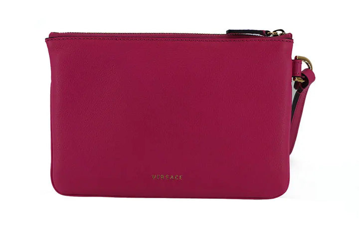 Versace Pink Calf Leather Pouch Bag - Livre e Solta Fashion