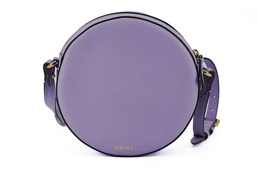 Versace Purple Calf Leather Round Disco Shoulder Bag - Livre e Solta Fashion