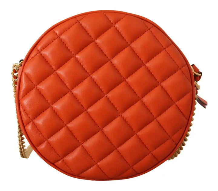 Versace Red Nappa Leather Medusa Round Crossbody Bag - Livre e Solta Fashion