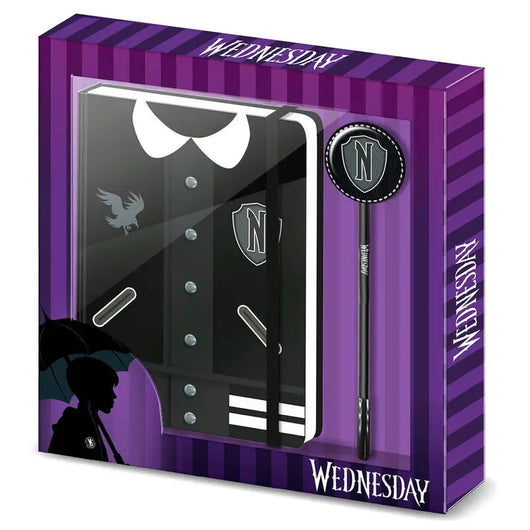 Wednesday Varsity diary + pen set - Livre e Solta Fashion