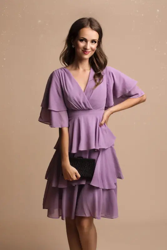 YVETTE  DRESS violet 73005-1 - Livre e Solta Fashion